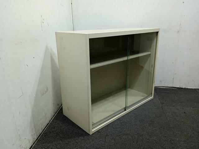 Okamura Glass Sliding Door Cabinet